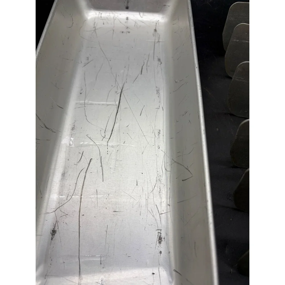 Vintage Aluminum Ice Cube Tray with Removable Metal Divider Insert Silver Tone